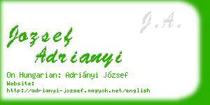 jozsef adrianyi business card