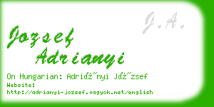 jozsef adrianyi business card